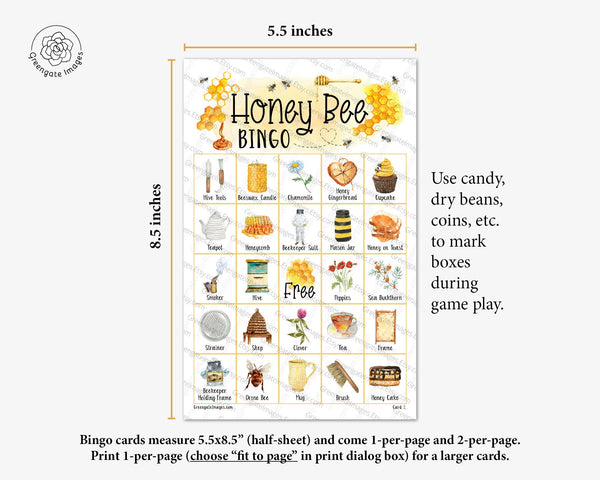 Honey Bee Bingo - Greengate Images