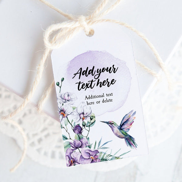 Hummingbird Gift Tag - Printable Digital Download by Greengate Images