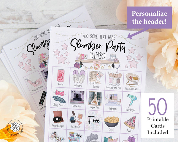 Slumber Party / Sleepover Bingo - Greengate Images