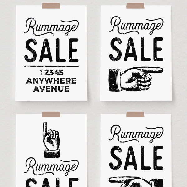 8.5x11" Rummage Sale Signs - Printable Digital Download by Greengate Images