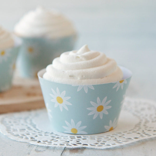 Daisy Cupcake Wrappers - Printable Digital Download by Greengate Images