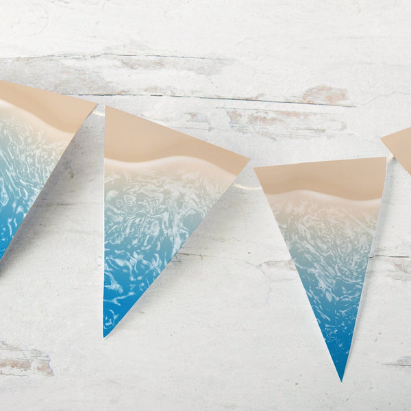 Blue Beach Shoreline Bunting - Printable Digital Download by Greengate Images