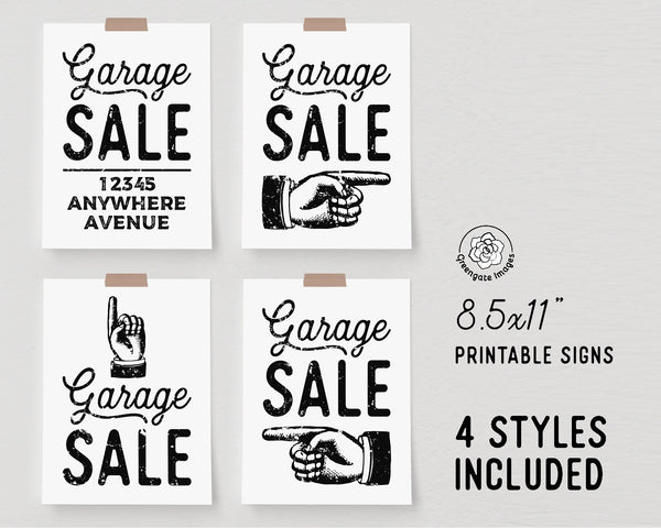 8.5x11" Garage Sale Signs 