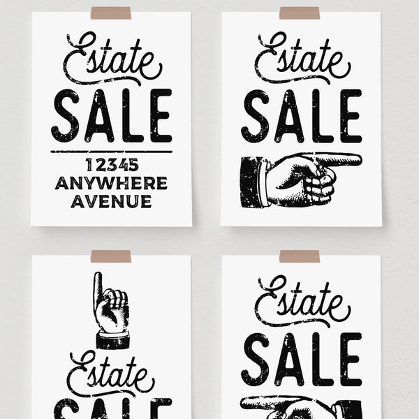 8.5x11" Estate Sale Signs - Printable Digital Download by Greengate Images