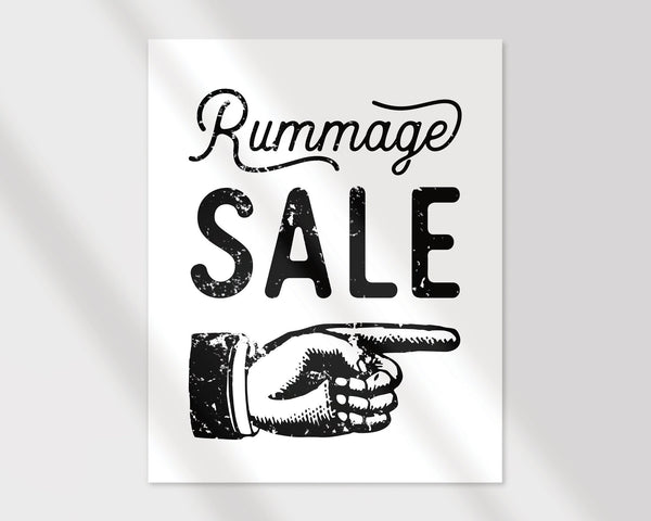 8.5x11" Rummage Sale Signs - Printable Digital Download by Greengate Images
