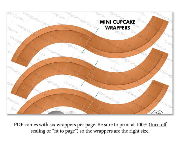MINI Terracotta Pot Cupcake Wrapper - Printable Digital Download by Greengate Images