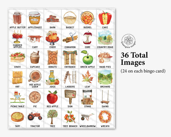 Apple Picking Bingo - Printable Digital Download by Greengate Images