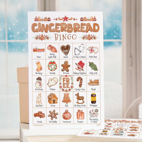 Gingerbread Bingo - Printable Digital Download by Greengate Images