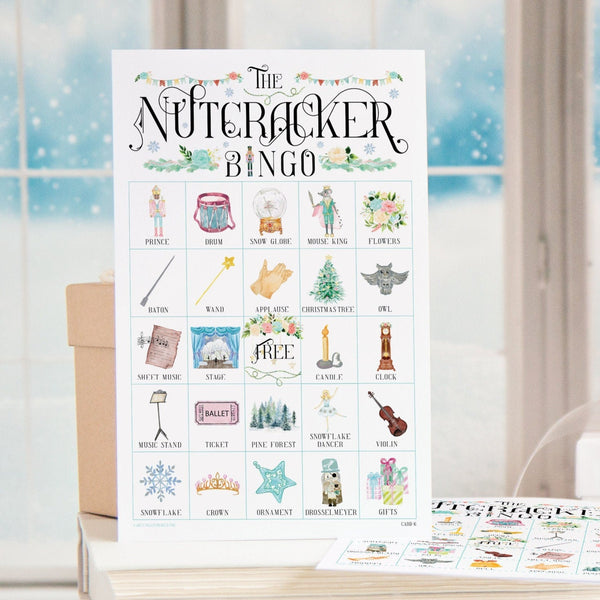 Nutcracker Bingo Cards - Printable Digital Download by Greengate Images