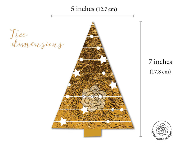 Gold Christmas Tree Garland - Printable Digital Download by Greengate Images