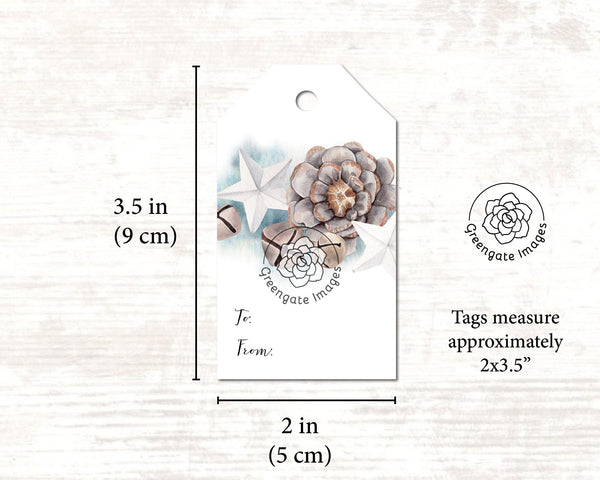 Christmas Gift Tag Set - Pastel Winter (5 styles) - Printable Digital Download by Greengate Images