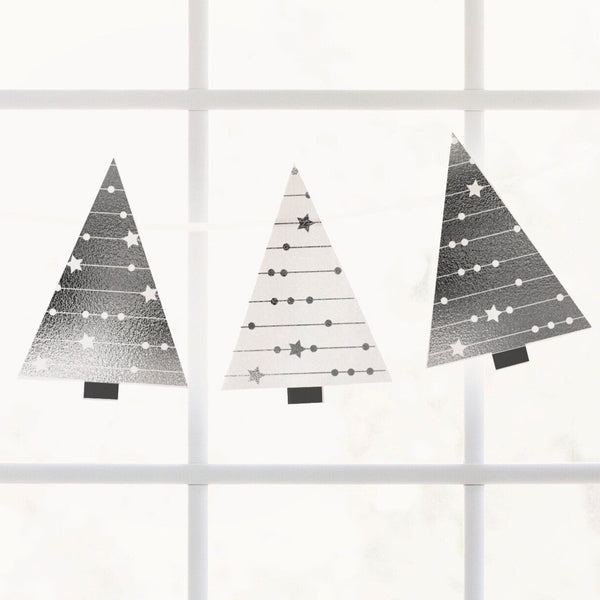 Silver Christmas Tree Garland - Printable Digital Download by Greengate Images