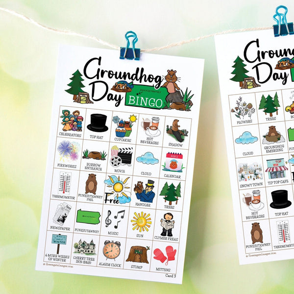 Groundhog Day Bingo - Printable Digital Download by Greengate Images