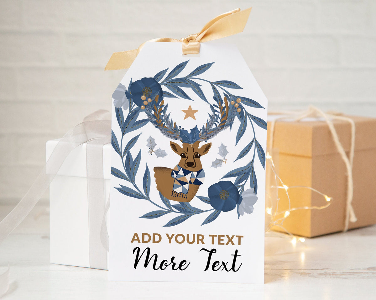 Jumbo Gift Tag - Winter Deer – Greengate Images