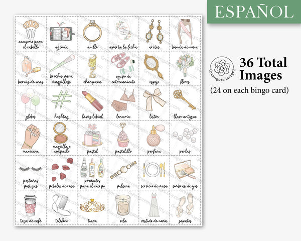 Lotería para Despedida de Soltera - Printable Digital Download by Greengate Images