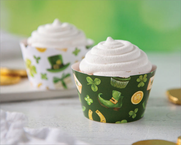 St. Patrick's Day Cupcake Wrapper Duo - Printable Digital Download by Greengate Images