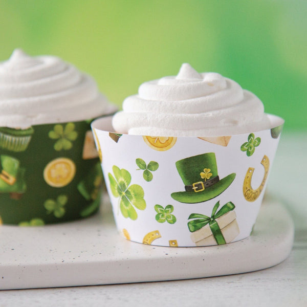 St. Patrick's Day Cupcake Wrapper Duo - Printable Digital Download by Greengate Images