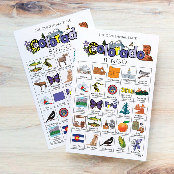 Colorado Bingo - Printable Digital Download by Greengate Images