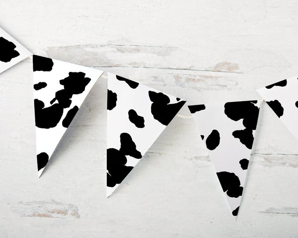 Cow Print Bunting - Printable Digital Download by Greengate Images
