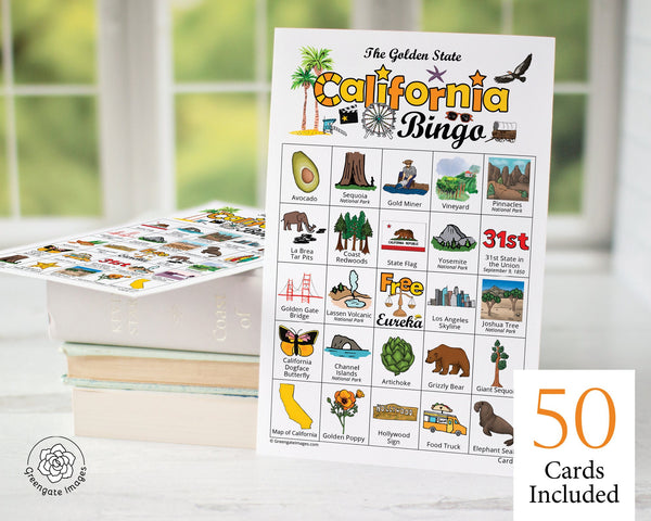 California Bingo - Printable Digital Download by Greengate Images