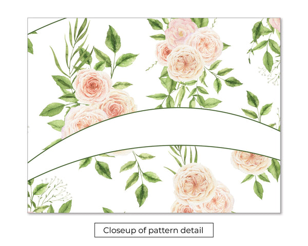 Peachy Pink Roses Cupcake Wrappers - Printable Digital Download by Greengate Images