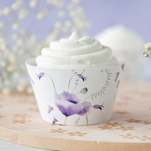 Sweet Pea Blue Bell Cupcake Wrappers - Printable Digital Download by Greengate Images