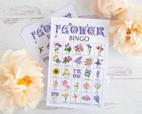 Flower Bingo - Printable Digital Download by Greengate Images