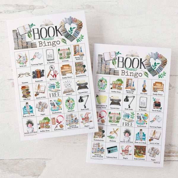 Book (Love) Bingo - Printable Digital Download by Greengate Images