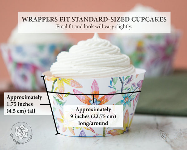 Otomi Mexican Folk Art Cupcake Wrapper Trio - Printable Digital Download by Greengate Images
