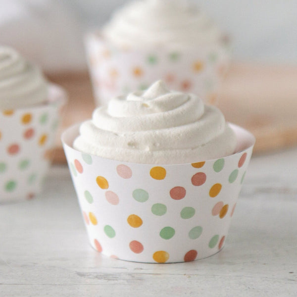 Polka Dot Cupcake Wrappers - Printable Digital Download by Greengate Images