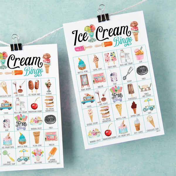Ice Cream Bingo - Printable Digital Download by Greengate Images