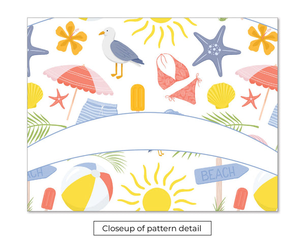 Summer Beach Cupcake Wrapper - Printable Digital Download by Greengate Images