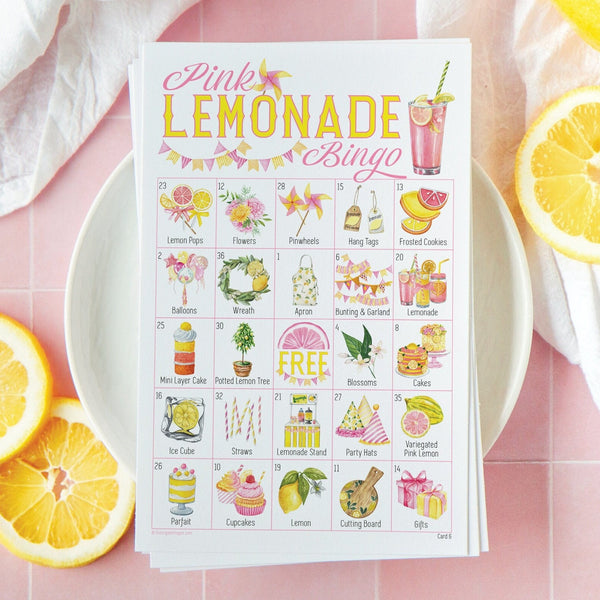 Pink Lemonade Bingo - Printable Digital Download by Greengate Images