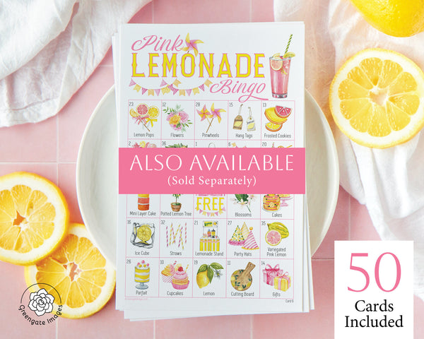 PINK Fresh Lemonade Sign - Printable Digital Download by Greengate Images