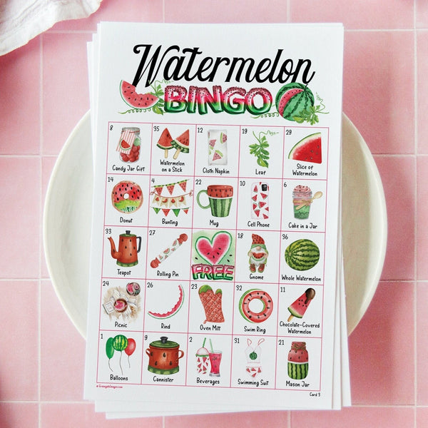 Watermelon Bingo - Printable Digital Download by Greengate Images