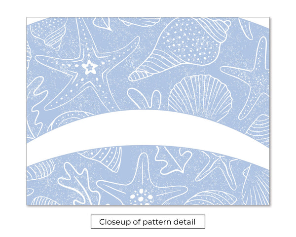 Beach Cupcake Wrapper - Shells and Starfish - Printable Digital Download by Greengate Images