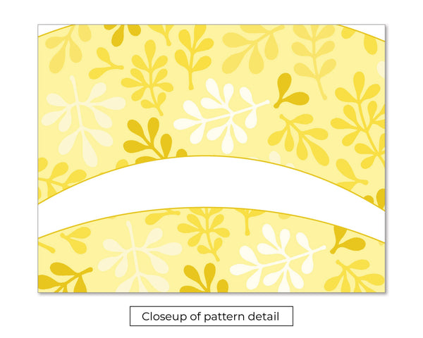 Yellow Botanical Cupcake Wrapper - Printable Digital Download by Greengate Images
