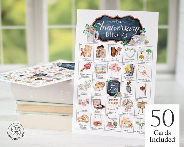 Anniversary Bingo - Printable Digital Download by Greengate Images