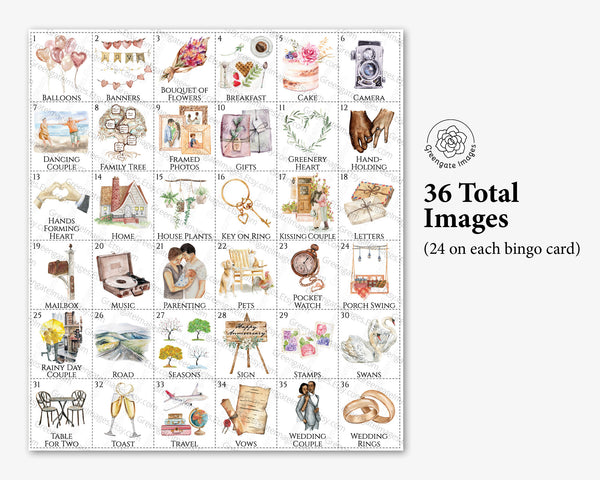 Anniversary Bingo - Printable Digital Download by Greengate Images