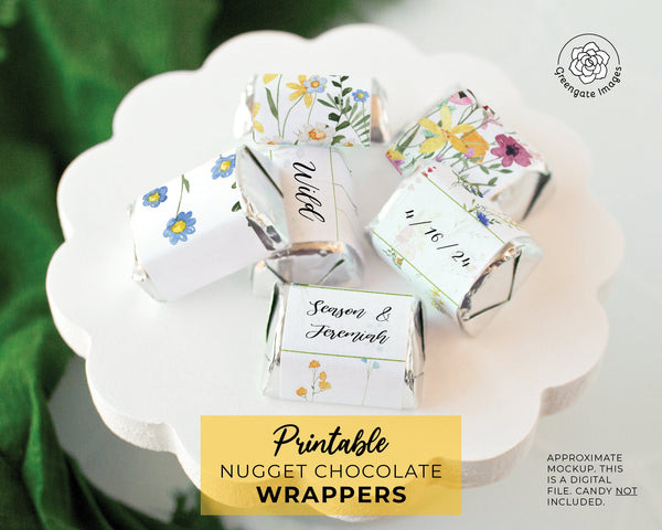 Wildflower Nugget Wrappers - Printable Digital Download by Greengate Images