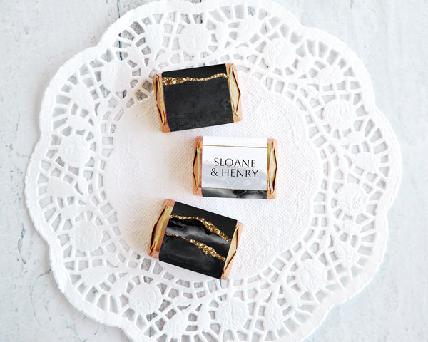 Black Agate Nugget Wrappers - Printable Digital Download by Greengate Images