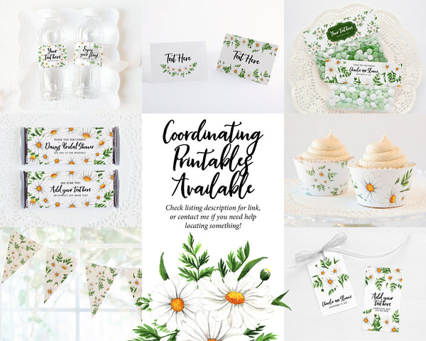 White Daisy Nugget Wrappers - Printable Digital Download by Greengate Images