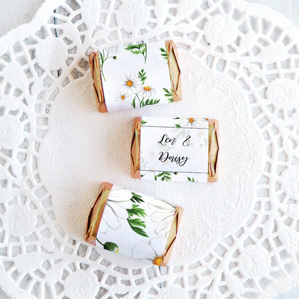 White Daisy Nugget Wrappers - Printable Digital Download by Greengate Images