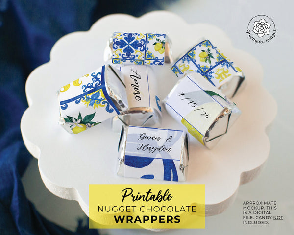 Lemons & Tile Nugget Wrappers - Printable Digital Download by Greengate Images