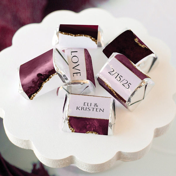 Burgundy Agate Nugget Wrappers - Printable Digital Download by Greengate Images