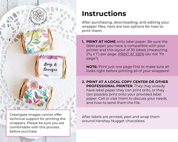 Otomi Nugget Wrappers - Printable Digital Download by Greengate Images
