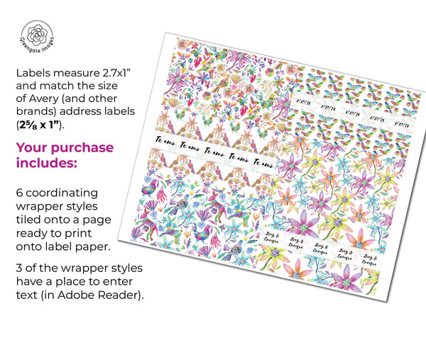 Otomi Nugget Wrappers - Printable Digital Download by Greengate Images