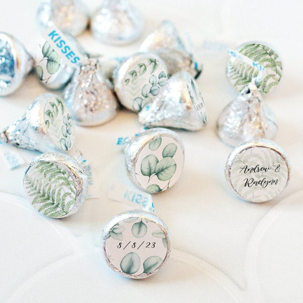 3/4 inch Fern/Eucalyptus Candy Circles - Printable Digital Download by Greengate Images