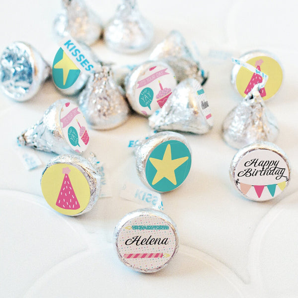 3/4 inch Birthday Candy Circles - Printable Digital Download by Greengate Images