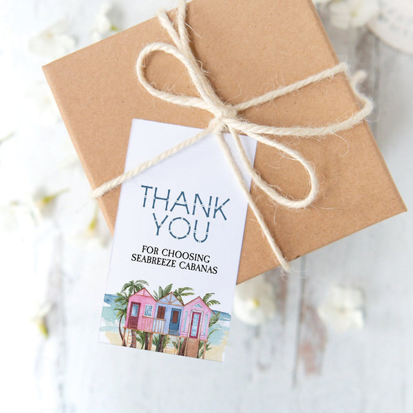 Cabana Beach House Hospitality Gift Tag - Printable Digital Download by Greengate Images